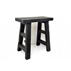 Ławka stolik z drewna egzotycznego Czarna